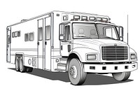 Ambulance ambulance vehicle sketch.