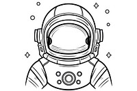 Astronaut sketch drawing illustrated.