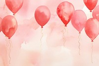 Balloon watercolor backgrounds red celebration.