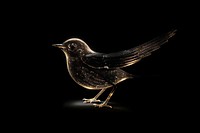Bird shape sparkle light glitter blackbird animal beak.