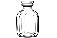 Bottle sketch glass jar.