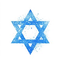 Hexagram icon symbol shape blue.