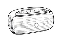 Bluetooth speaker sketch drawing radio.
