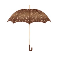 PNG Umbrella icon umbrella brown white background.