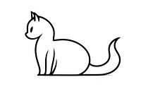 Cat animal mammal sketch.