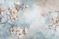 Cherry blossom watercolor background backgrounds painting flower.