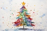 Christmas tree watercolor background backgrounds painting plant.