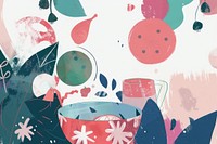 Cute magical illustration backgrounds painting pattern.