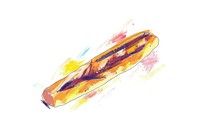 Baguette white background creativity painting.
