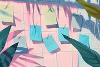 Cute post it illustration backgrounds outdoors art.