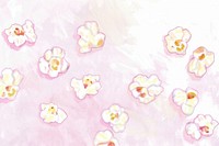 Cute popcorn illustration backgrounds flower petal.