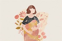 Cute Pregnant illustration pregnant art representation.