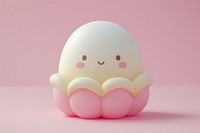3d Shell cartoon cute egg.