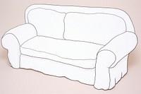 Sofa furniture cushion cartoon.
