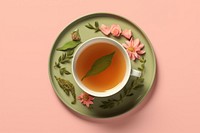 Tea Wellness saucer drink cup.