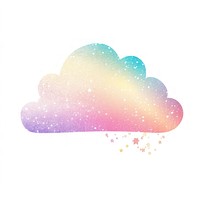 Colorful cloud icon nature night sky.