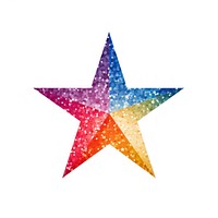 Colorful star icon symbol shape white background.