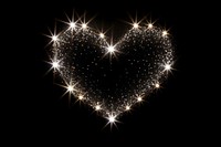 Heart shape sparkle light glitter astronomy fireworks night.