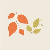 Illustration of a simple autumn leaves pattern plant leaf.