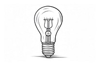 Lamp lightbulb sketch line.