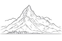 Mountain sketch outdoors drawing.