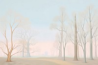 Painting of trees backgrounds outdoors drawing.
