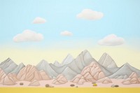 Painting of mountain border backgrounds outdoors nature.