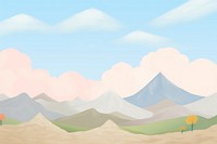 Painting of mountain backgrounds landscape outdoors.