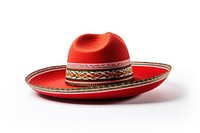 Mexico sombrero white background tradition.