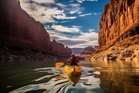 Kayaking the Colorado River kayaking recreation vehicle.