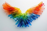 Wings made from polyethylene wing art accessories.