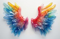 Wings made from polyethylene plastic wing art.