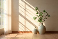 Wooden floor window plant windowsill.