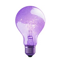 Light bulb icon lightbulb purple white background.