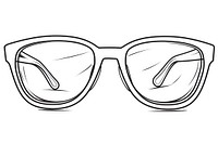 Sunglasses sunglasses sketch line.