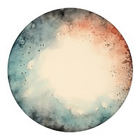 Vintage moon circle frame texture space white background.
