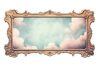 Vintage cloud rectangle frame white background architecture creativity.