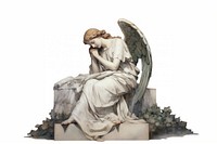 Angel statue representation spirituality architecture.
