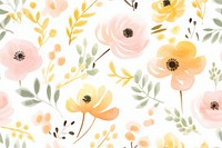 Watercolor flower pattern backgrounds wallpaper.