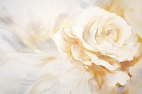 White rose and gold backgrounds abstract painting.