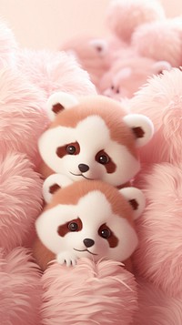 Red panda plush cute toy.