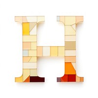 Mosaic tiles letters H alphabet number shape.