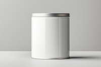 Coffee Tin Can Packaging Mockup cylinder gray tin.