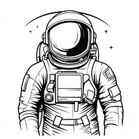 Astronaut sketch drawing adult.