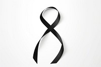 Awareness ribbon symbol white line.