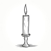 Candle sketch line illuminated.