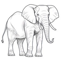 Elephant sketch drawing animal.