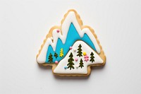 Cookie icing gingerbread mountain.