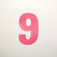 Number letters 9 text alphabet logo.