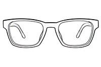 Glasses sunglasses sketch line.